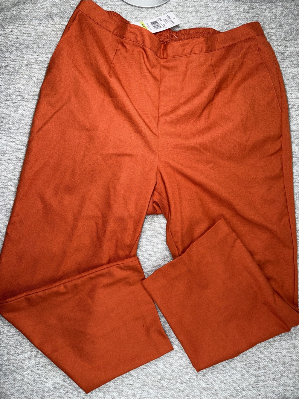 Alfred Dunner Women Pull-On  Straight Pants in Rust Orange Size 18W